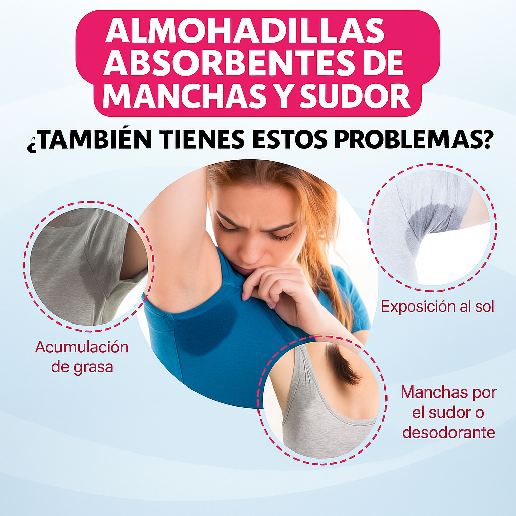 2x1 Almohadilla antitranspirante para axilas. Elimina el mal olor y Evita Las Manchas 2x1