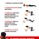 RUEDA ABDOMINAL CON REBOTE AUTOMÁTICO. 2 REPOSA CODOS + TEMPORIZADOR GRATIS