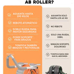 RUEDA ABDOMINAL CON REBOTE AUTOMÁTICO. 2 REPOSA CODOS + TEMPORIZADOR GRATIS